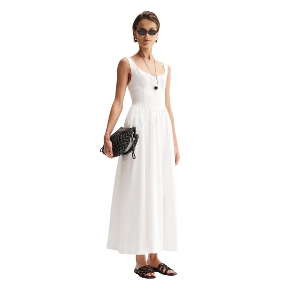501. ELKA COLLECTIVE Sonia White Maxi Dress $329 NWT Sz US 2 AU 6 - Picture 3 of 4